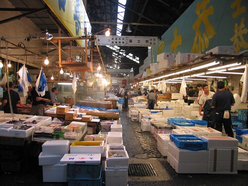 Guia de áudio de Tóquio: explore o mercado de peixes de Tsukiji